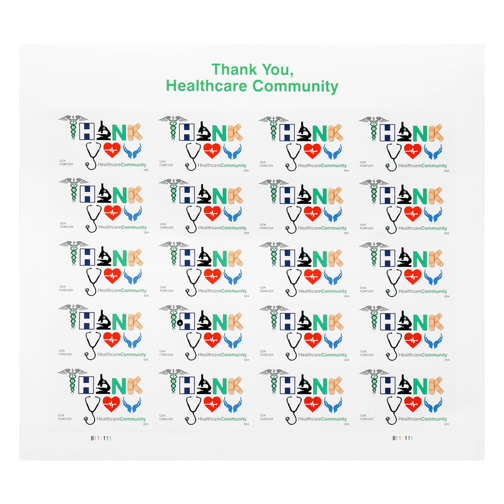 2024 US Thank You, Healthcare Community First Class Forever Stamps